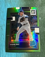 2022 Donruss Optic Shane Baz Green Prizm Rated Rookie RC #66 Rays🔥