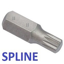 M6 SPLINE BIT 12 Point Socket 10mm Hex Drive 30mm long FRANKLIN DRAPER SEALEY ET