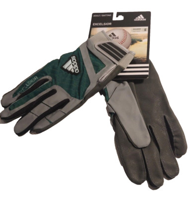 adidas Gloves. Unisex batting Gloves. Forest Green, Gray. Size XXL, 2XL. New.