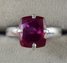 Certified Natural Pink Rubellite Tourmaline 8.40 Carat Cushion Gemstone Ring