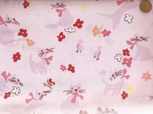  Paris Paws  pink cats Alexander Henry fabric eBay