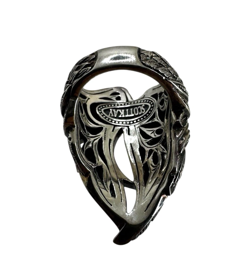 Anillo de ala de ángel de plata esterlina 925 maciza de diseñador Scott Kay talla 7 Foto 4 de 4