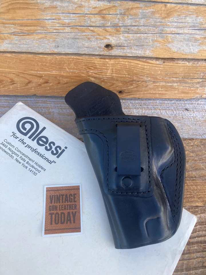 Funda IWB de cuero negro Alessi vintage para Sig Sauer P220 P226 sin o sin riel Foto 3 de 4