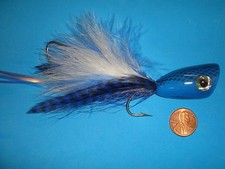 LAST: BLUEWATER / BIG GAME FLIES - Blue OFF-SHORE TANDEM Popper Size 4/0 (2 pcs)