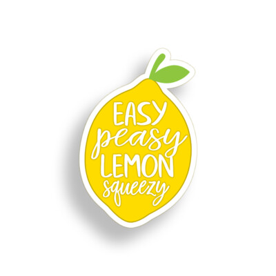 Easy Peasy Lemon Sticker Squeezy Cup Car Vehicle Window Bumper Cute Vinyl Decal