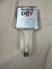 Michelob Dry Beer Tap Pull Handle Acrylic Vintage Anhueser Busch Knob