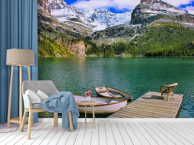 3D Lake Mountain Forest Scenery Wall Murals Wallpaper Murals Wall ...