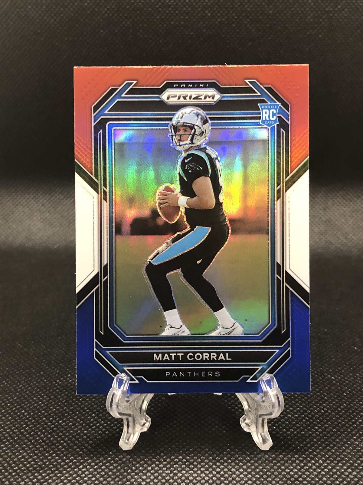 MATT CORRAL RC 2022 Panini Prizm Rookie Red White Blue Parallel #304 Panthers