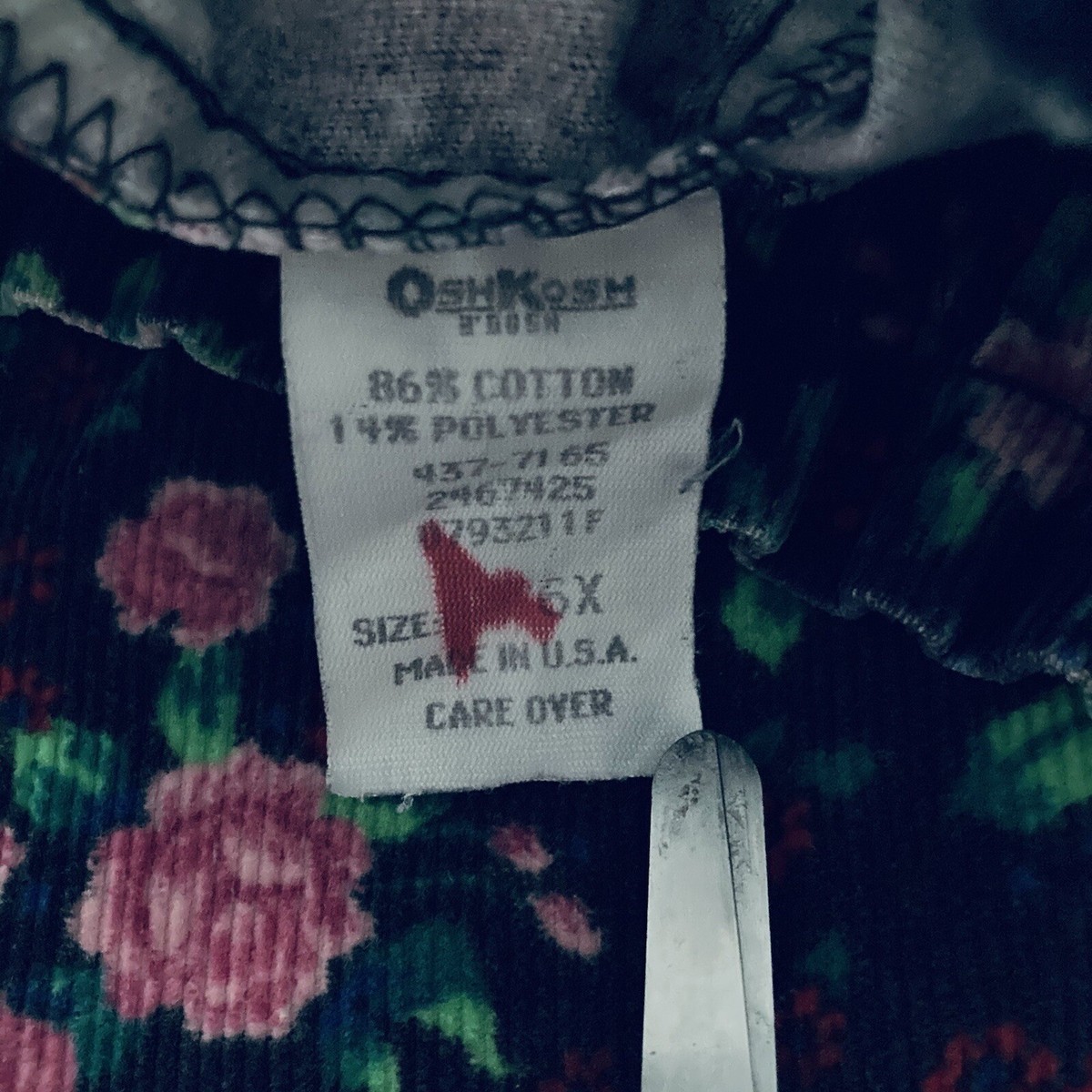 Oshkosh Vintage Girls 6X Floral Corduroy Pants | eBay
