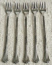 Oneida Distinction Stainless SPRING GLEN Flatware 5 Cocktail Forks 6" EXCELLENT