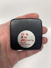 Vintage Kmart Tape Measure 10ft 3m Model 24-13 Black Made in USA