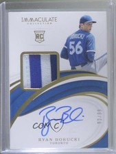 2019 Panini Immaculate Rookie Patch Auto 82/99 Ryan Borucki #44 Patch Auto qf6