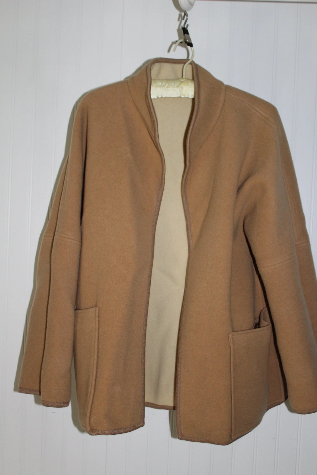 Cuddlecoat Wool Turnaround Jacket Reversible Crea… - image 3