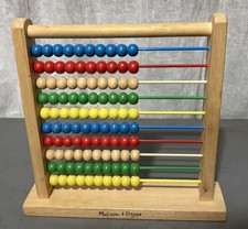 Melissa  Doug Abacus Classic Wooden Educational Counting Toy With 100 Beads