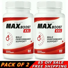 (2 Pack) Max Boost XXL Male Performance Pills, MaxBoost XXL for Men ED Support
