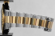 Rolex Submariner Date 40mm BLUE 18K Gold No-Holes GOLD BUCKLE Steel 16613 Watch 10