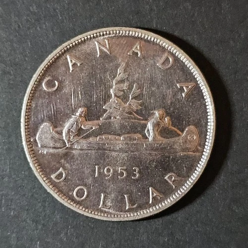 1953 - FWL - BU - Canada 1 SILVER dollar - LOW COMBINED SHIP - C100-162