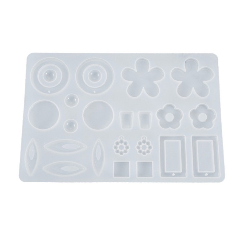 DIY Keychain Earrings Danglers Pendants Silicone Mould Crystal Epoxy Resin Mold