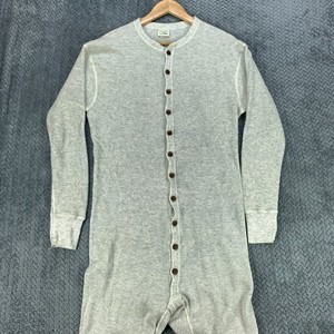 Combinaison Long Johns L.L. Bean Unisexe Taille M Laine Mélangée - Occasion Vintage
