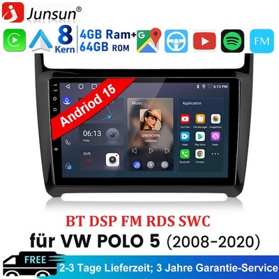 8Kern DAB+ für VW Polo 6R 6C V 2009-2017 Android 15 Autoradio Carplay Navi 4+64G