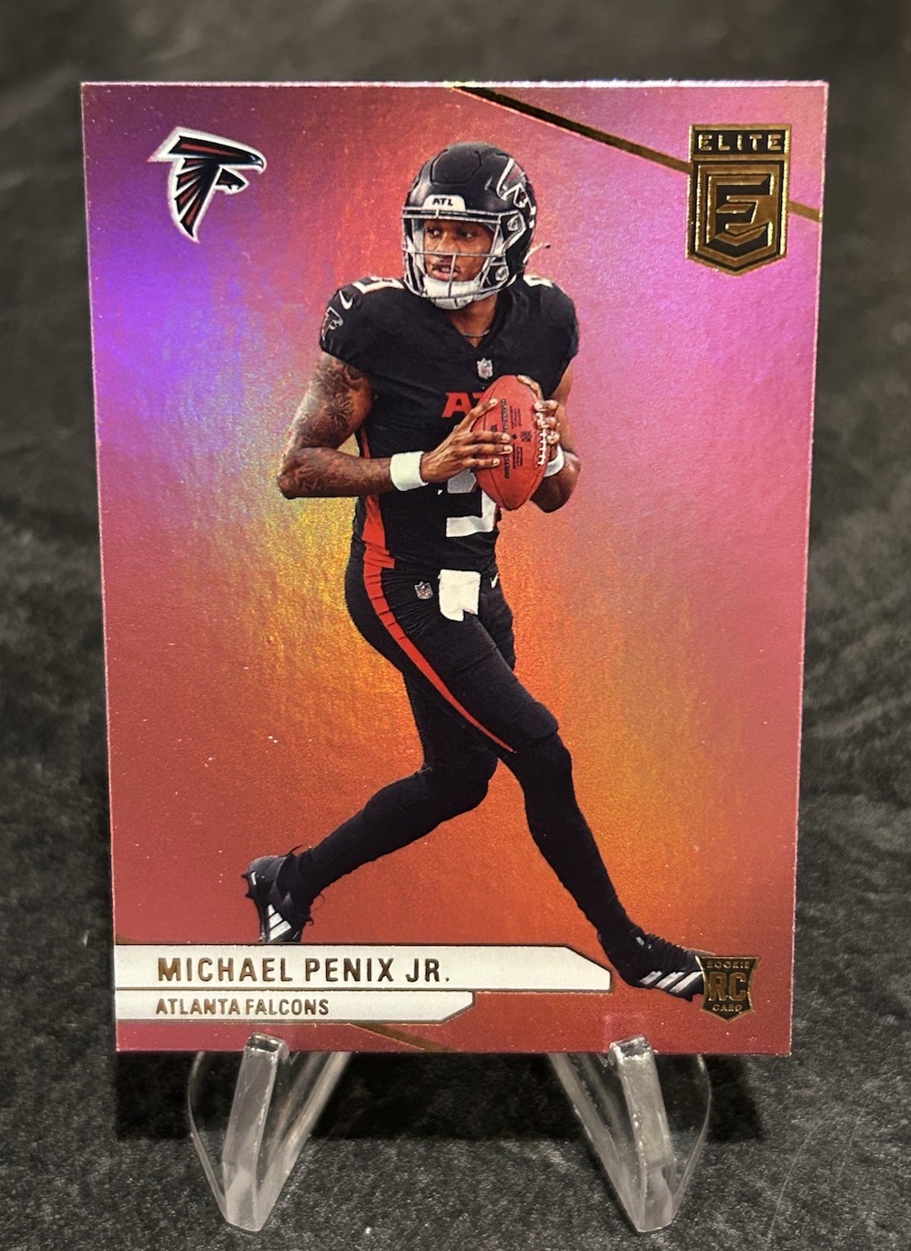 2024 PANINI DORNUSS ELITE MICHAEL PENIX JR PINK ROOKIE RC #125 FALCONS