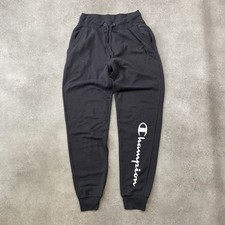 Champion Jogger Mens Small Tapered Fleece Sweatpants, Black