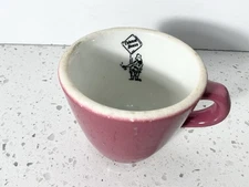 Vintage Colonial House Coffee Mug Wallace China Black Americana Restaurant Ware