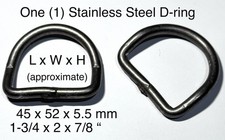 D-Ring Stainless Steel Metal Buckle Strap Welded SCUBA BCD Gear, 52mm or 2 Wide