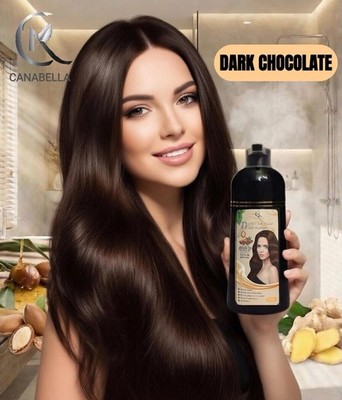Dark Chocolate(dark Brown) Hair Dye Shampoo -No Ammonia-Canabella      