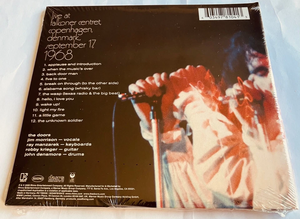 The DOORS - Live in Copenhagen Sept 17 1968 1st Official Release 2025  - NEW CD - Image 4 of 4