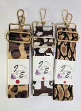 Brown/Gold 2  Wide Adjus Replacement Purse Crossbody Strap Bundle W/Gold Hdwr