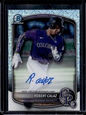 2025 Bowman Robert Calaz Chrome Prospect Auto Mega Box Refractor #BMA-RC Rockies