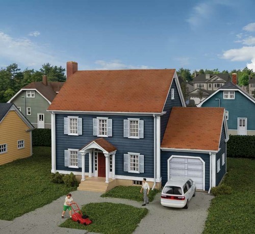 Kit Casa Colonial Walthers 933-4153 HO 6-3/4 x 5 x 4-3/4" | Zustand: New