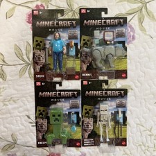 NIB A Minecraft Movie Mojang Mattel Steve Jack Black Dennis Creeper Skeleton