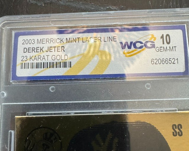 jeter wcg 10 gem mint 23 karat gold 2003 World Class Grading view 2