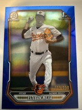 Bowman Chrome 1st 2026 Esteban Mejia True Blue Refractor /150 Orioles #BCP-79