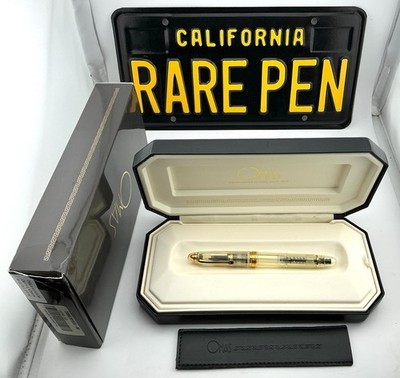 Vintage OMAS Ogiva Vision Fountain Pen Faceted Demonstrator 18K M nib NEW