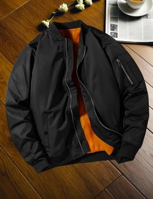 Bomberjacke / Vintage / Herren / schwarz / Urban-Streetwear / Größe: L (50)