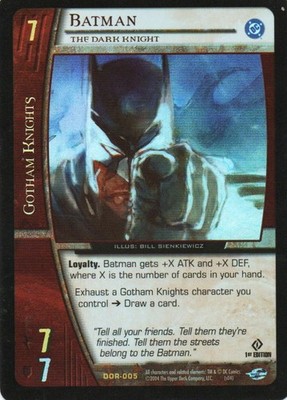 1st Edition 2004 VS Systems DC Universe DOR / MSM Individual Trading Cards
