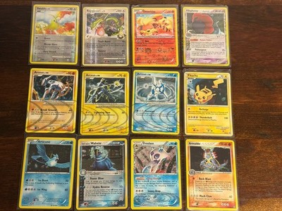 Pokémon Card Lot X12 - Arceus AR6, AR8, AR4, Rayquaza, Pikachu, Holos & More