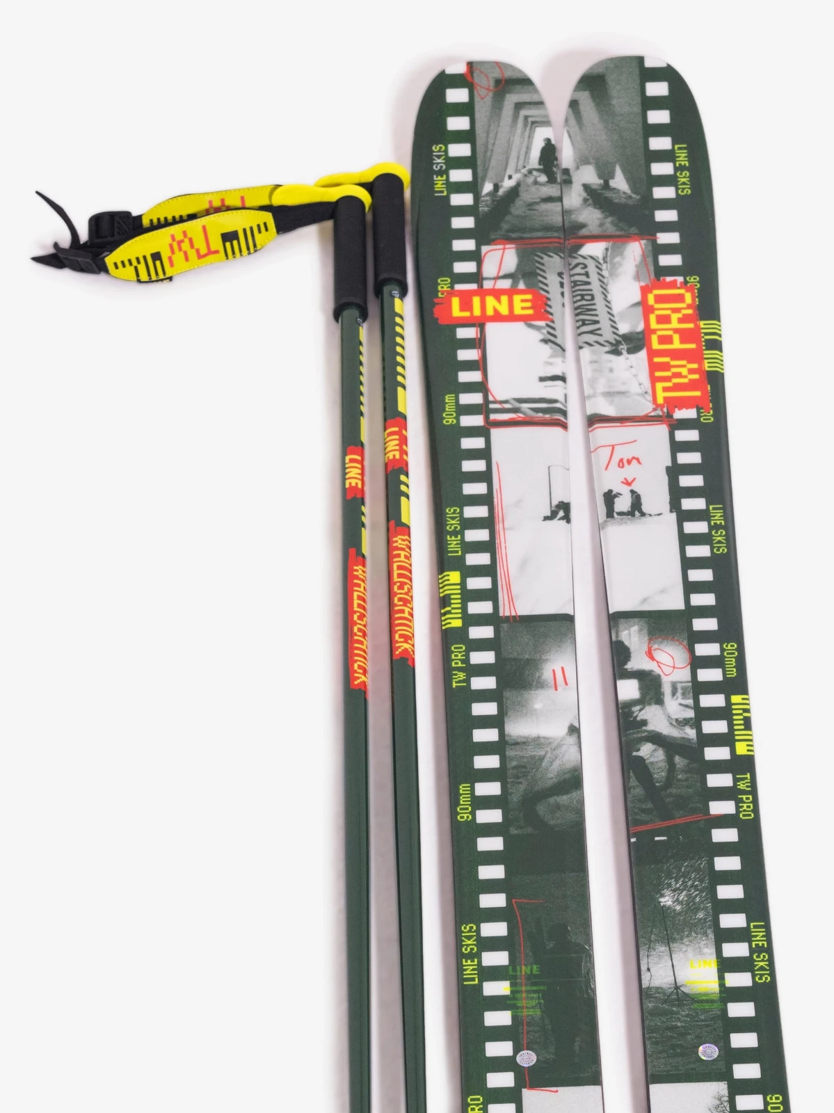 Line Wallischtick Ski Poles - 2026 - 46" / Green