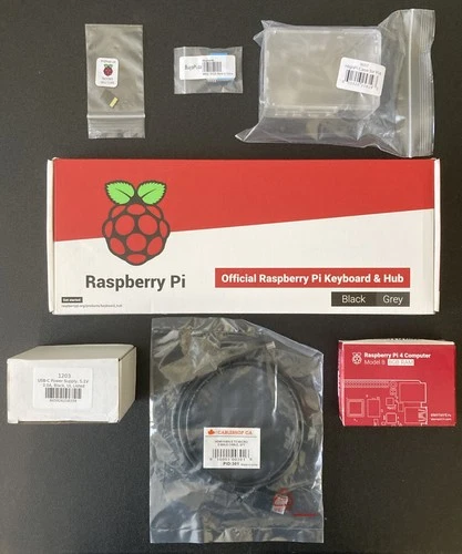 Raspberry Pi 4 Model B, 8GB RAM with Case, Heatsink, Power Supply, Keyboard NEW
