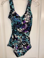 Maxine Of Hollywood Women s One Piece Floral Print Swimsuit Multicolor Size 10
