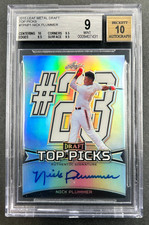 2015 Leaf Metal Draft - Nick Plummer #TP-NP1 St. Louis Cardinals - AUTO BGS 9