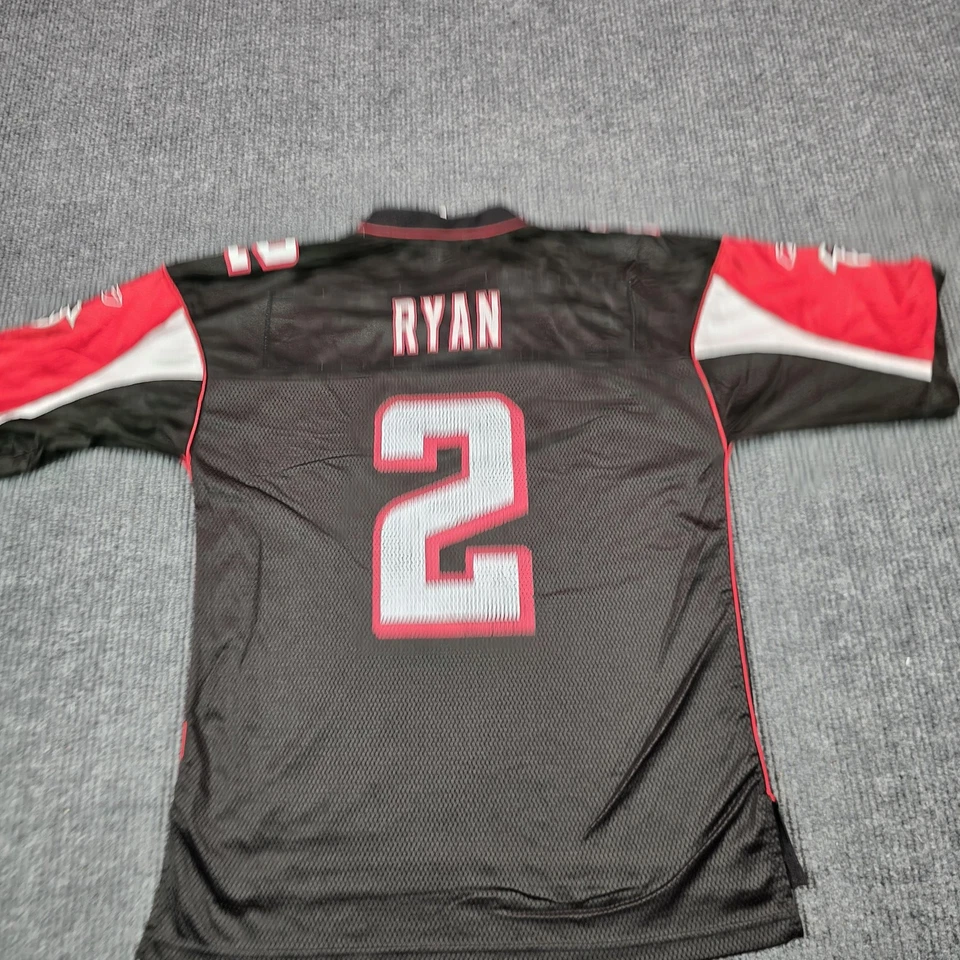 Camiseta masculina vintage Matt Ryan preta média NFL em campo Reebok Atlanta Falcons - Imagem 2 de 4