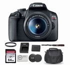 Canon Rebel T7 DSLR Camera W/ 18-55mm Lens + Bag + Sandisk 64GB + Lens Cloth