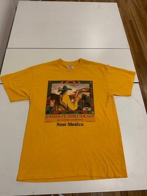 Vintage Santa Fe Sweetheart Shirt Large Indigenous New Mexico Doreman Burns 90s