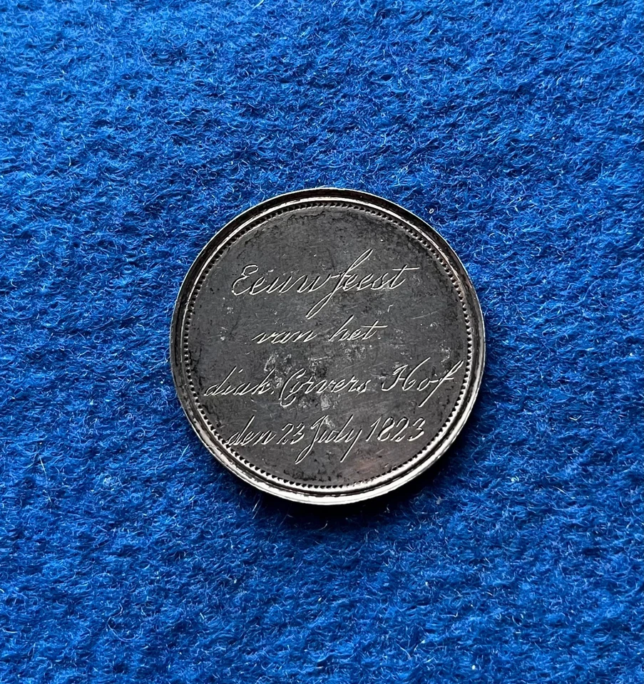 Niederlande gravierte Medaille 1823, 100 Jahre Diakonengericht #970 - Bild 1 von 2
