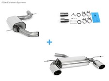  Duplex Sportauspuff-Komplettanlage ab Kat Ø70mm Audi A3 8P +Cabrio je 1xoval