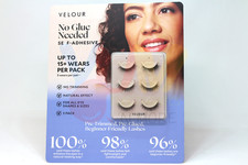 Velour Self-Adhesive Pre-Trimmed Lashes 3 Pairs  No Glue Needed EASY TO APPLY
